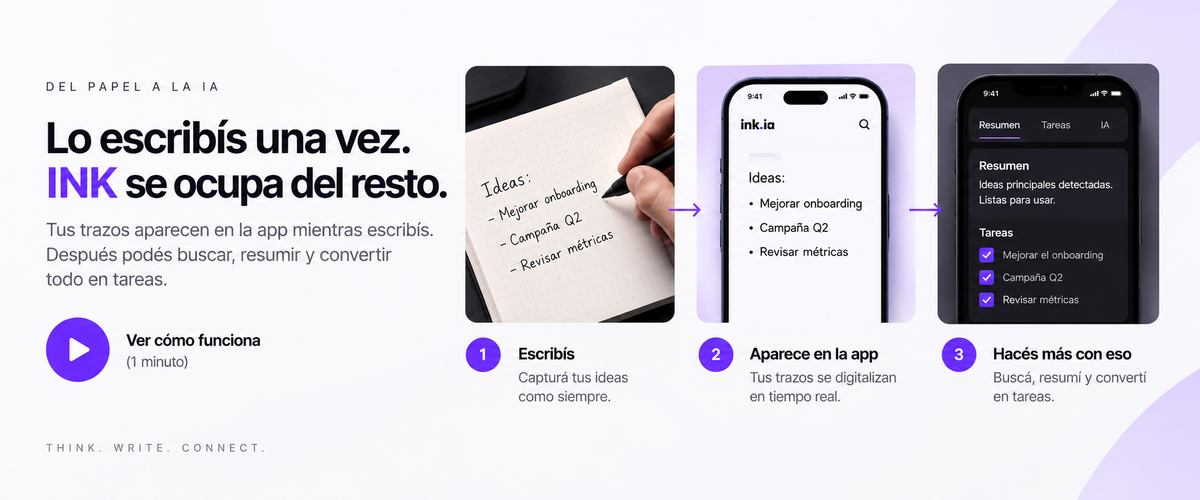 Ink — Todo conectado para capturar ideas